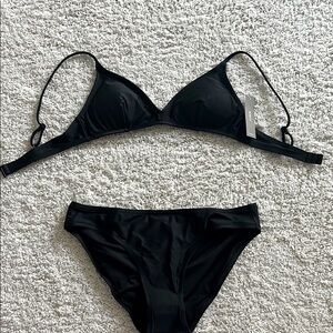 J. Crew French bikini top classic full coverage bottoms NWT